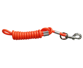 PVC dog leash rounded 8mm 2m without handle orange