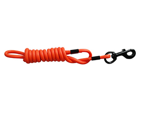 Durable PVC coated tracking leash 6mm 5m orange