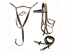 Dark cream horse trail endurance bridle halter wholesale in PVC