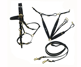 Equestrian horse tack TPU endurance bridle halter cool black