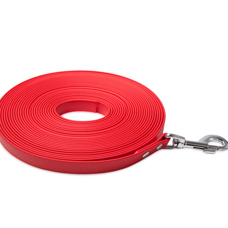 red flat dog leads