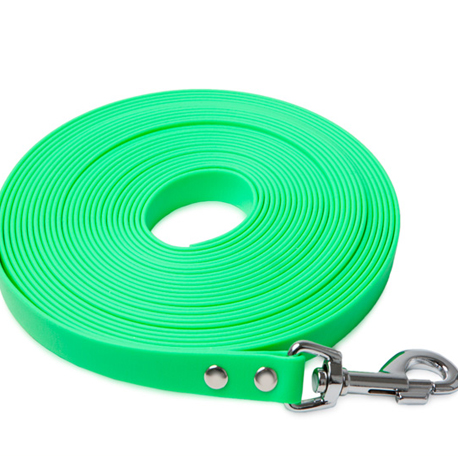 green flat dog leads