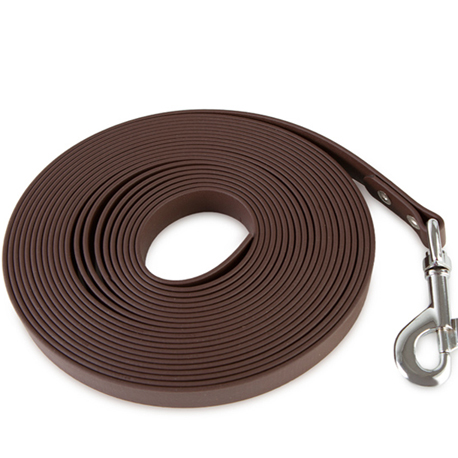 brown flat dog leads