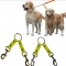 TPU 2 dogs couplers with gold snap hooks