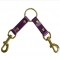 TPU 2 dogs couplers with gold snap hooks