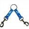 TPU 2 dogs couplers with silver snap hooks
