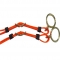 Blaze orange durable horse breastplate and martingal