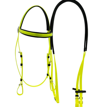 Glossy TPU horse racing headstall bridle and rein