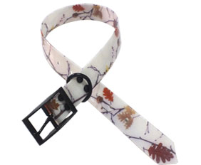 Winter camo durable plastic coated webbing dog collar