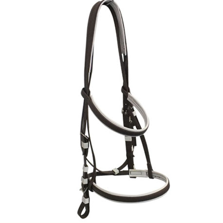 black horse bridles