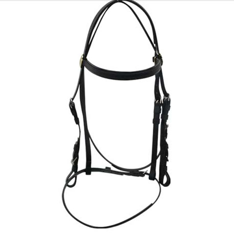 black horse bridles