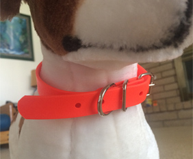 PVC puppy collars in orange 45cm