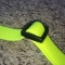 Neon yellow PVC 3 dogs triple with leash attached