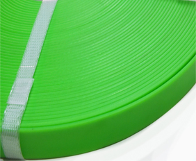 Lime green Vinyl coated polyester webbing