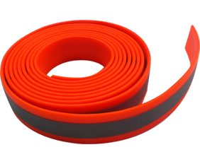 3/4 inch wide orange reflective PVC plastic coated webbing for horse halter dog collars
