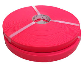 1''Pink PVC coated polyester webbing for bag