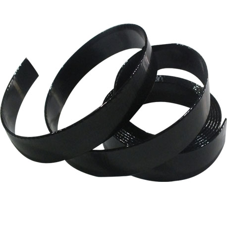 Black TPU-Nylon webbings for shoes bags