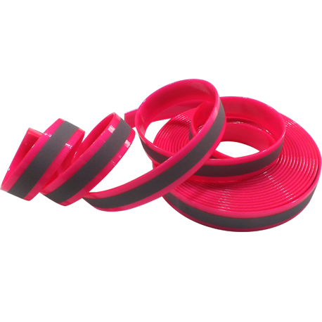 Glossy Pink TPU coated Nylon webbing