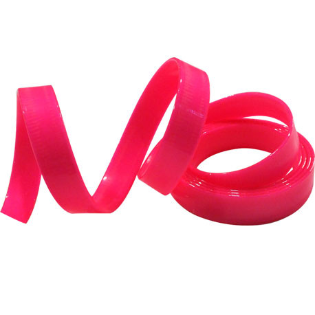 Glossy Pink TPU coated nylon webbing 20mm wide