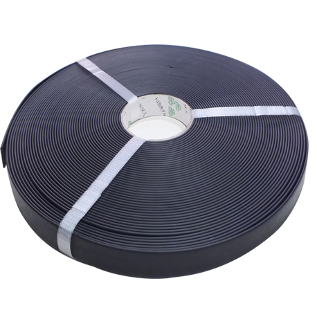 PVC coated polyester webbing in black