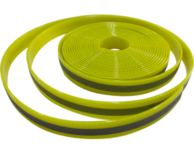 Fluo yellow waterproof durable reflective TPU-NYLON straps