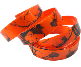 Orange camouflage collar straps in TPU coated webbing