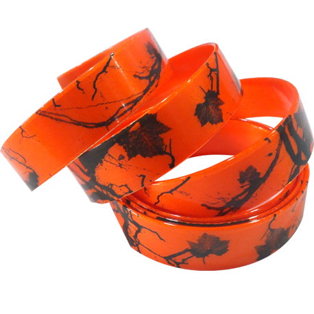 Orange camouflage collar straps in TPU coated webbing