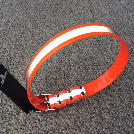 Orange reflective webbing