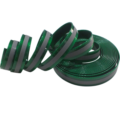 Reflective belts straps TPU coated nylon dark green
