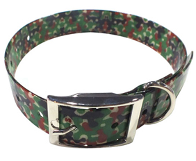 2016 fashion design camouflage TPU pet dog collar for walking