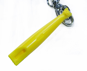 Yellow Gun dog training whistles with a high frequency tone