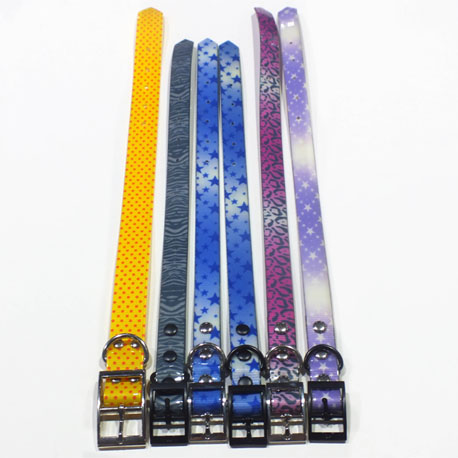 Special cartoon patterns pet collars made from TPU coated Nylon straps