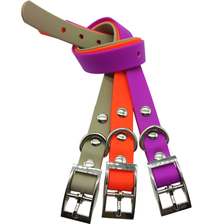 Riveted design pet dog collars pvc wholesaler supplier