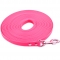 15 mm wide waterproof PVC dog tracking leash in pink