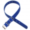 Blue hunter training collar made from plastic coated webbings