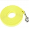Neon yellow 30 ft dog lead tracking made from PVC coated straps