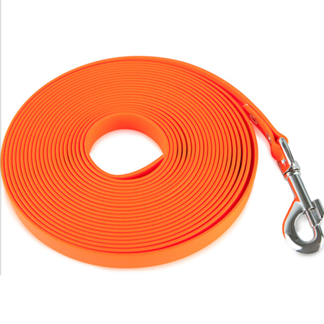 Orange PVC 15mm tracking line dog leash
