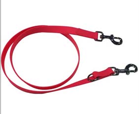 Adjustable PVC dog leash for dog running walking red color