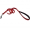 Matte finished solid red color PVC pet lead leash rope with handle