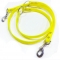 Neon yellow PVC coated webbing adjustable dog running leash
