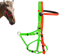 Cold resistant horse tack trail endurance bridle halter combination