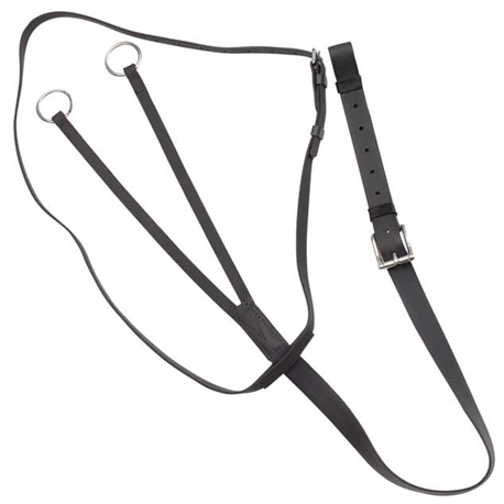 19mm wide PVC running martingale supplies in black