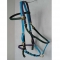 Horse size any 2 color halter bridle made from PVC coated nylon webbing