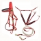 Horse supplies PVC bridle halters with brass buckle Red