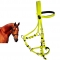 Neon yellow endurance bridle and halter combination PVC