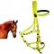 Neon yellow endurance bridle and halter combination PVC