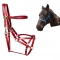 Trail riding bridle halter equipment red in PVC