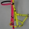 Yellow pink mixed PVC endurance bridle halter for horse riding trail