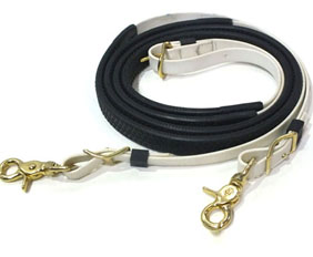 Snow white PVC endurance reins