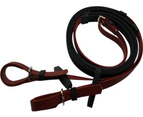 Maroon color PVC equestrian reins split style